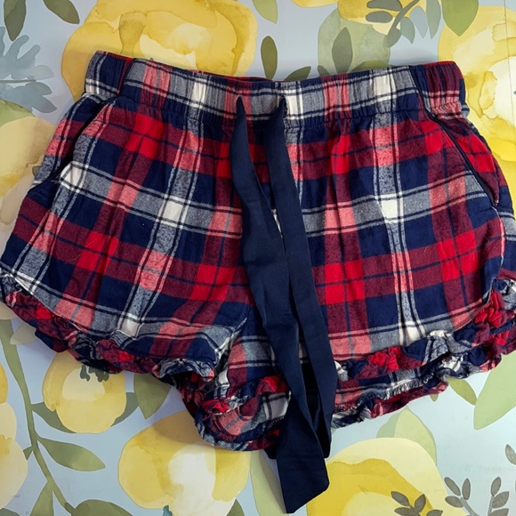 AERIE Red & Blue Plaid Shorts Size XS - Picture 1 of 5